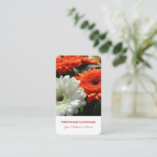 Bloemen sinaasappel bloesem macro bloemist bloemex visitekaartje (Staand voorkant)