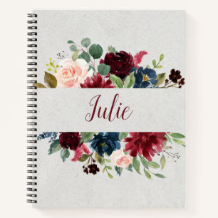 Bloemen Sjofele Gepersonaliseerd Elegant van de Notitieboek