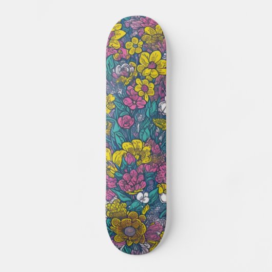 Bloemen Skateboard (Voorkant)