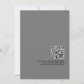 Bloemen Skelet Liefhebbers QR Code Bruiloft Bedankkaart (Achterkant)