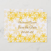  bloemen slaan de datum Briefkaarten op (Voorkant / Achterkant)