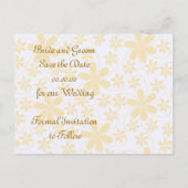  bloemen slaan de datum Briefkaarten op (Achterkant)