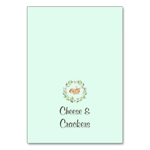 Bloemen Slapen Herten Groen Buffet Eten Labels Kaart