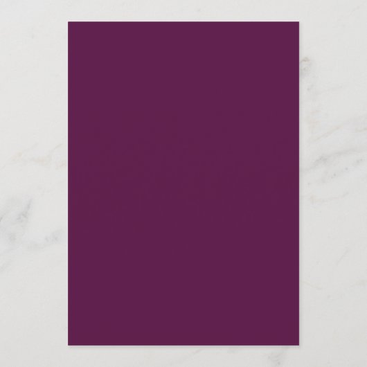Bloemen Sparkling Amethist Bruiloft Diner Menu (Achterkant)