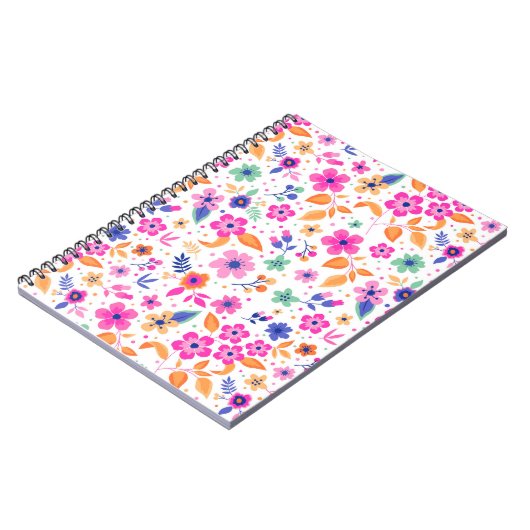 Bloemen Sprial Note Book Notitieboek (Linkerzijde)