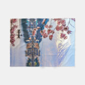 Bloemen | Spring Cherry Blossom Japan Fleece Deken (Voorkant (Horizontaal))