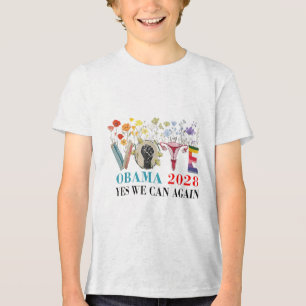 Bloemen Stem Obama 2028 laat dit President 202 rep Tri-Blend Shirt