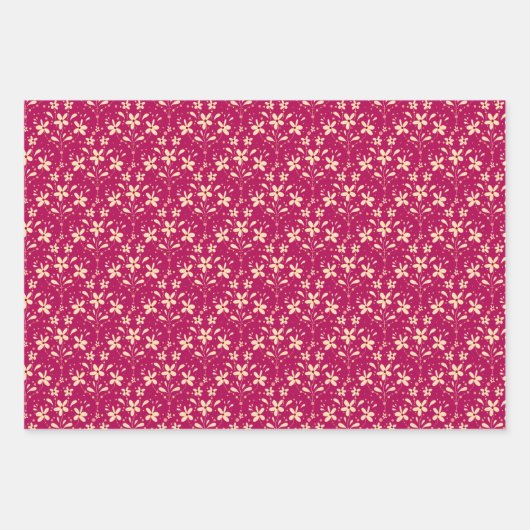 Bloemen & Stippen Inpakpapier Vel (Voorkant)