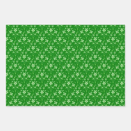 Bloemen & Stippen Inpakpapier Vel (Voorkant)