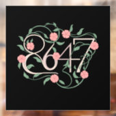 Bloemen Subtiele Anti Trump 8647 86 47 Boho Raamsticker (Vel 2)