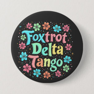 Bloemen Subtiele Anti Trump 8647 Anti Maga Ronde Button 7,6 Cm