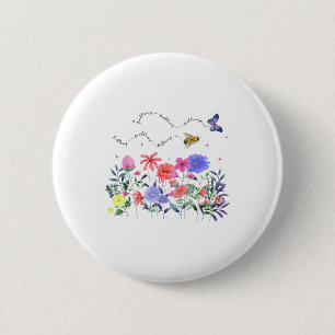 Bloemen Subtiele Anti Trump Democraat Liberaal Ronde Button 5,7 Cm