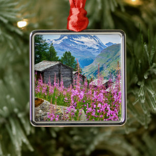 Bloemen Summer Matterhorn Zwitserland Metalen Ornament