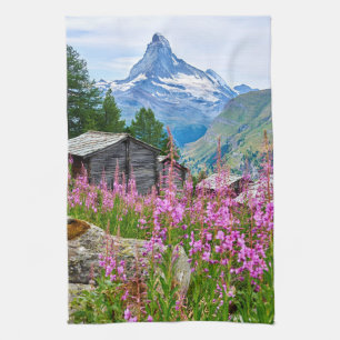 Bloemen Summer Matterhorn Zwitserland Theedoek