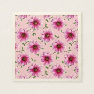 Bloemen Sweet Pink Garden Bloemen op elke kleur Servetten