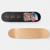 *~* Bloemen Sweet Troll AP89 Neon Regenboog Initia Skateboard (Horizontaal)
