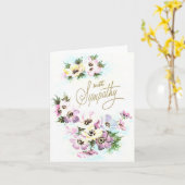  bloemen Sympathiekaart Kaart (Gele Bloem)