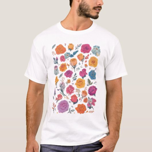 bloemen t-shirt (Voorkant)