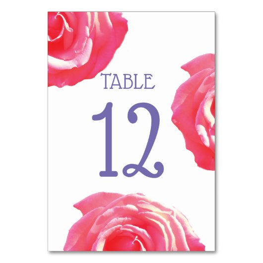 Bloemen Tafelnummer Kaart (Voorkant)