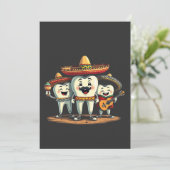 Bloemen Tand Grappig Cinco de Mayo Save The Date (Staand voorkant)