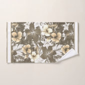 Bloemen Taupe, Ivoor, Witte Mengsels Bad Handdoek (Handdoek)