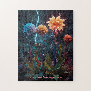 Bloemen te midden van het Lightning Storm Legpuzzel