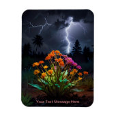 Bloemen te midden van het Lightning Storm Magneet (Verticaal)