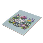 Bloemen Tea Party in de tuin Tegeltje (Zijkant)