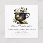 Bloemen  Teacup Square Visitekaartje (Achterkant)