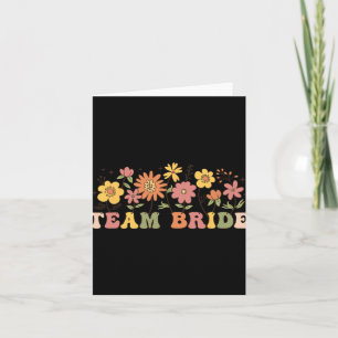 Bloemen Team Bruid Wildflower Wedding Bachelorette Kaart