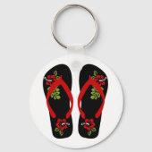 Bloemen Teenslippers Sleutelhanger (Achterkant)