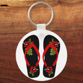 Bloemen Teenslippers Sleutelhanger