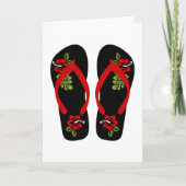 Bloemen Teenslippers Wenskaarten Kaart (Voorkant)