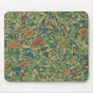 Bloemen tegen bladcamouflage muismat