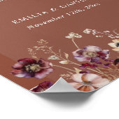 Bloemen Terracotta Boog Huwelijk Welkom Poster (Hoek)