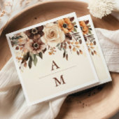 Bloemen Terracotta Bruiloft Servet