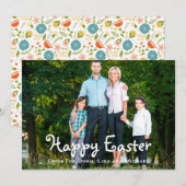Bloemen Terug Aangepaste Foto Paas Kaart (Voorkant / Achterkant)