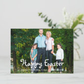 Bloemen Terug Aangepaste Foto Paas Kaart (Staand voorkant)
