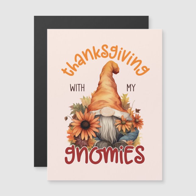 Bloemen Thanksgiving met mijn Gnomies (Voorkant / Achterkant)
