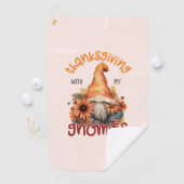 Bloemen Thanksgiving met mijn Gnomies Golfhanddoek (Insitu)