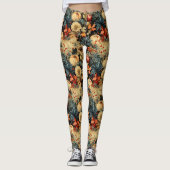 Bloemen Thanksgiving Patroon (12) Leggings (Voorkant)