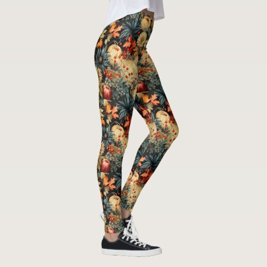 Bloemen Thanksgiving  Patroon (12) Leggings (Rechts)