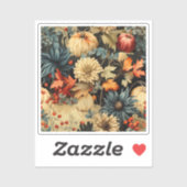 Bloemen Thanksgiving  Patroon (12) Sticker (Vel)