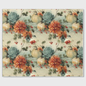 Bloemen Thanksgiving  Patroon (1) Cadeaupapier (Vlak)