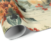 Bloemen Thanksgiving  Patroon (1) Cadeaupapier (Rol Hoek)