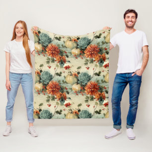 Bloemen Thanksgiving Patroon (1) Fleece Deken