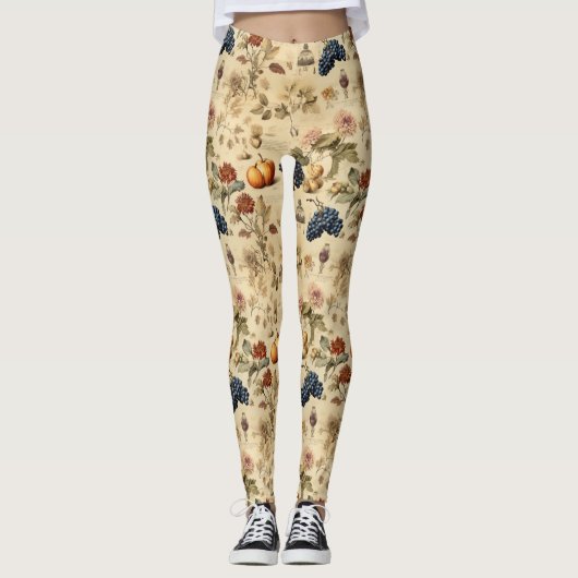 Bloemen Thanksgiving  Patroon (4) Leggings (Voorkant)