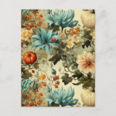 Bloemen Thanksgiving  Patroon (5) Briefkaart (Voorkant)