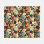 Bloemen Thanksgiving Patroon (8) Fleece Deken (Voorkant (Horizontaal))