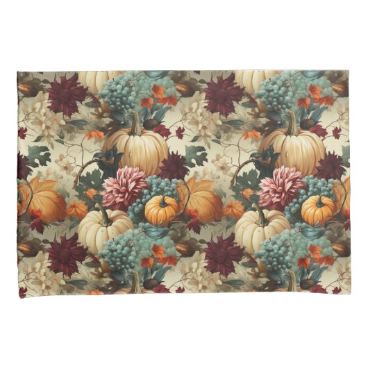 Bloemen Thanksgiving Patroon (8) Kussensloop (Voorkant-Rechts)